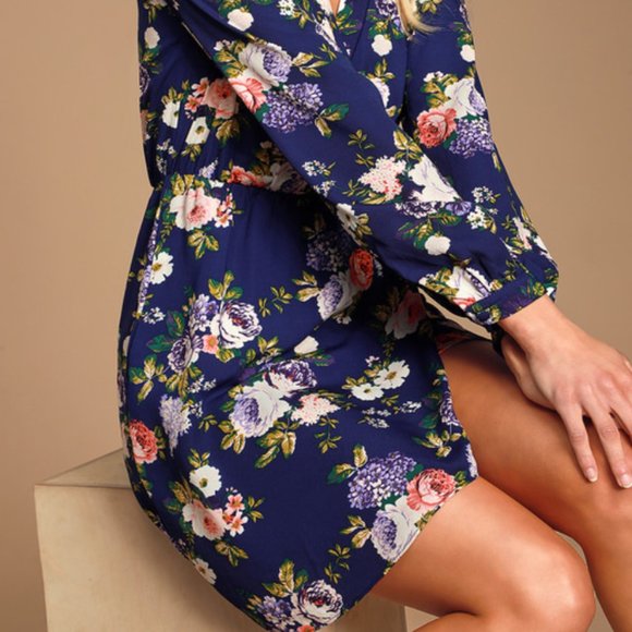 Lulus Honey Punch That's a Wrap Floral Dress XS - Picture 5 of 14